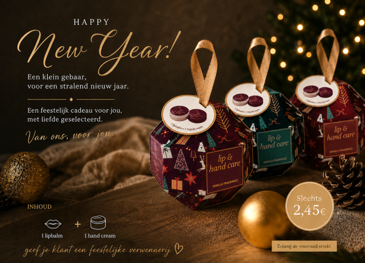 GESCHENK - KERSTBAL (Lippenbalsem + handcrème)