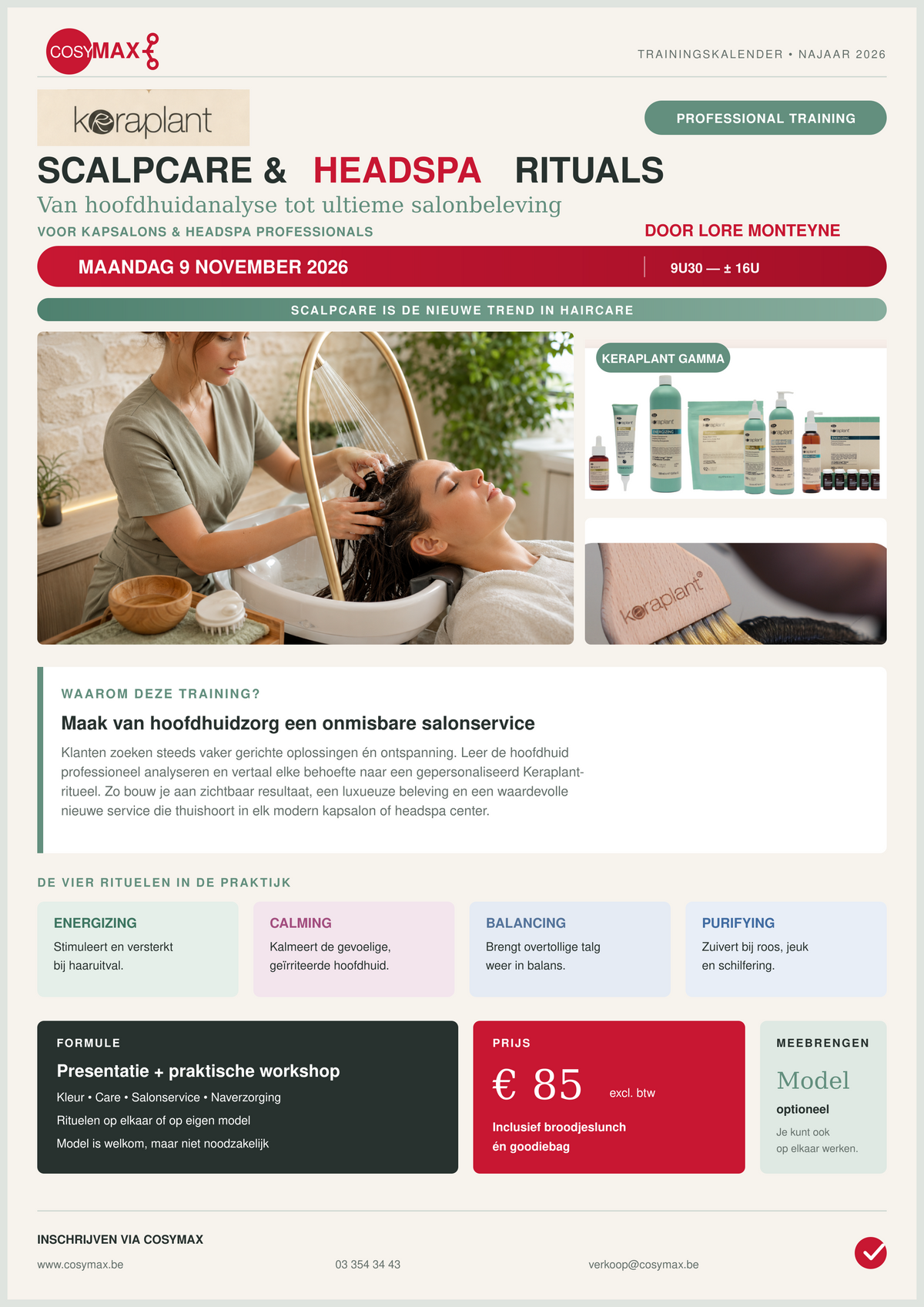 WORKSHOP - Scalpcare & Headspa Rituals - 9 november 2026