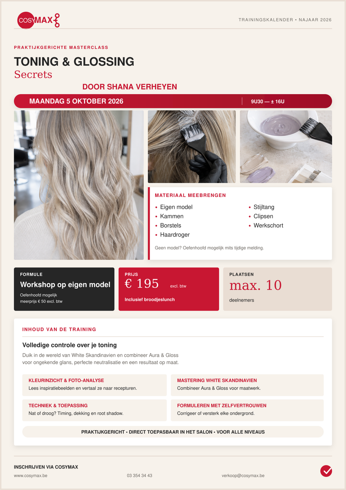 WORKSHOP: Toning & Glossing Secrets door Shana Verheyen - 05 10 2026