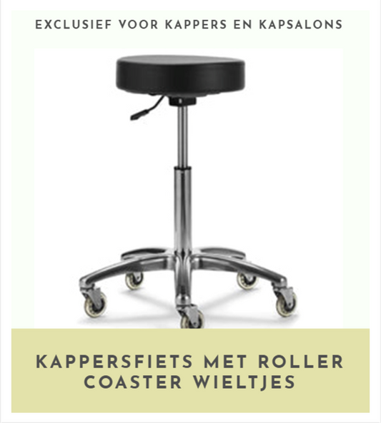 Kappersfiets met roller coaster wieltjes