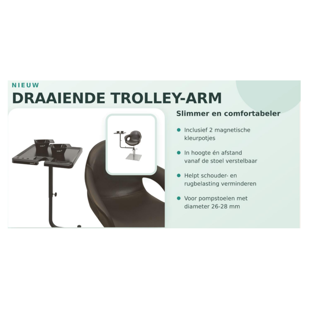 Draaiende trolley-arm