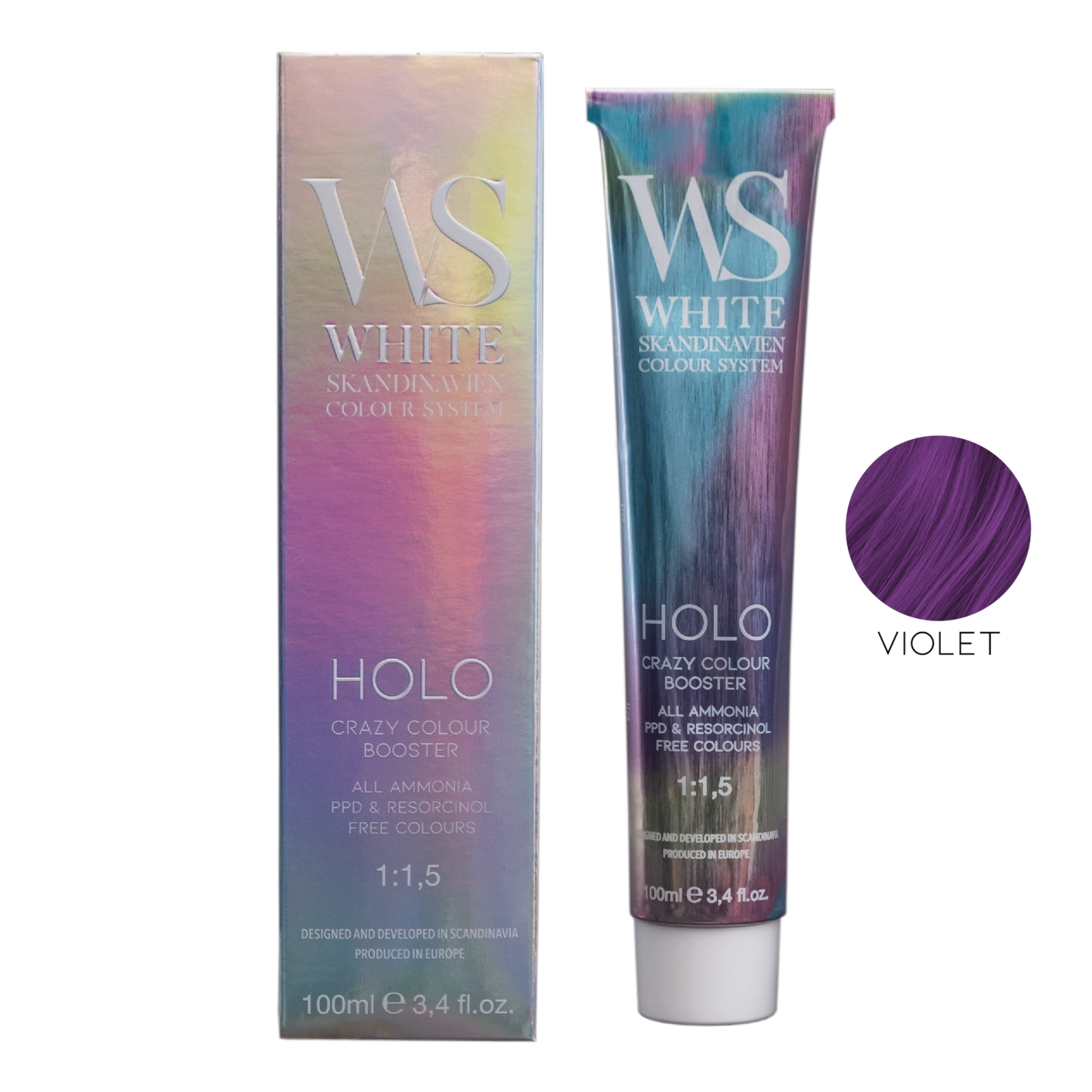 White Scandinavien Holo Violet